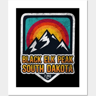 Vintage Black Elk Peak South Dakota Sunset Posters and Art